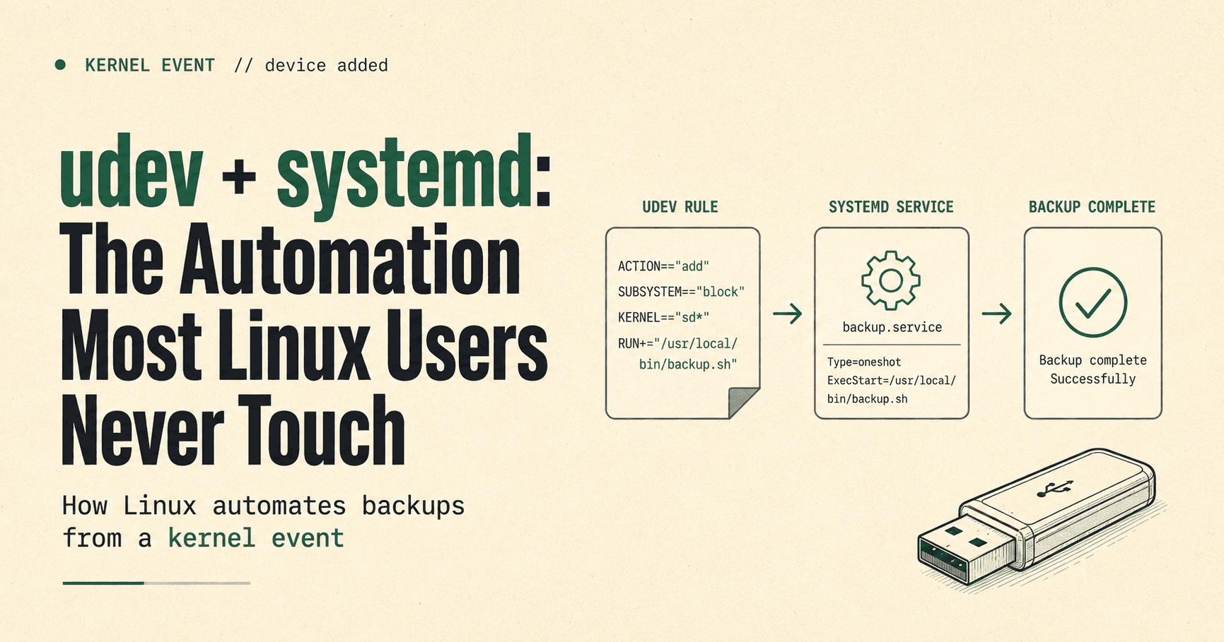 udev, Explained: From Kernel Events to an Automated Backup